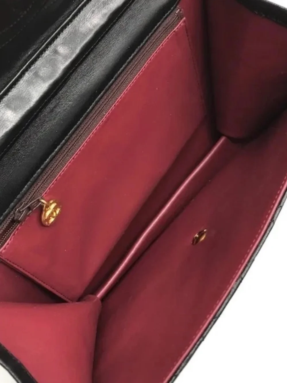 CHANEL Black Quilted Leather Shoulder Bag with Gold Hardware